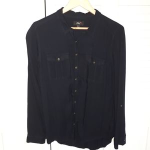 Navy blouse rayon.size L
